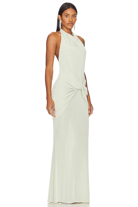 view 2 of 3 VESTIDO LARGO LEYLA in Sage