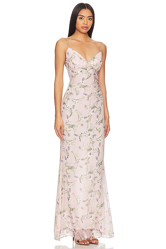 view 2 of 3 Nadine Gown in Mauve Floral