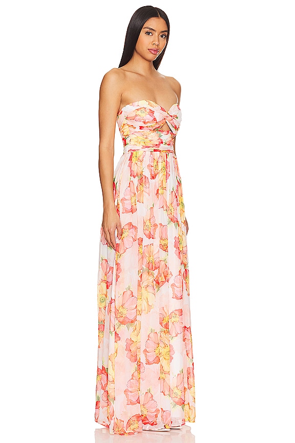 view 2 of 3 Adele Gown in Apricot Poppy