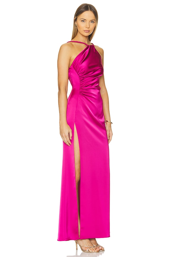 view 2 of 3 Zahra Dress in Pink Peacock