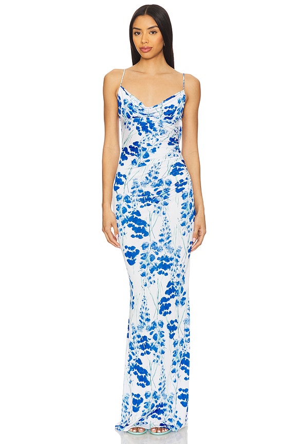 view 2 of 4 ROBE DE SOIRÉE BETH in Sapphire Floral