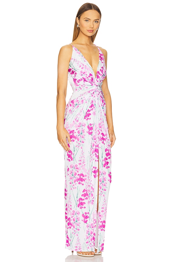 view 2 of 3 Pixie Gown in Electric Pink Floral