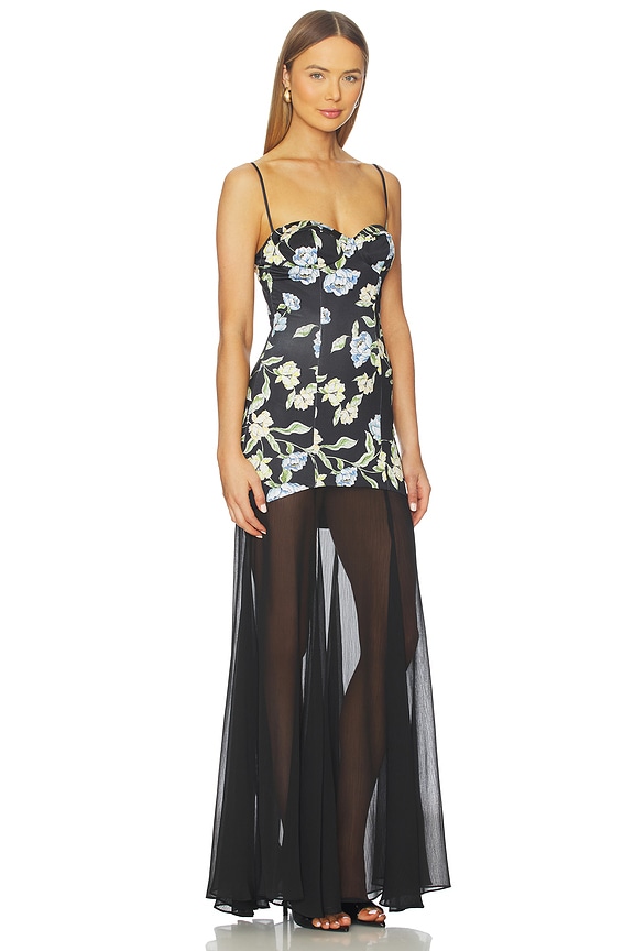 view 2 of 3 ROBE DE SOIRÉE MERYL in Noir Botanica