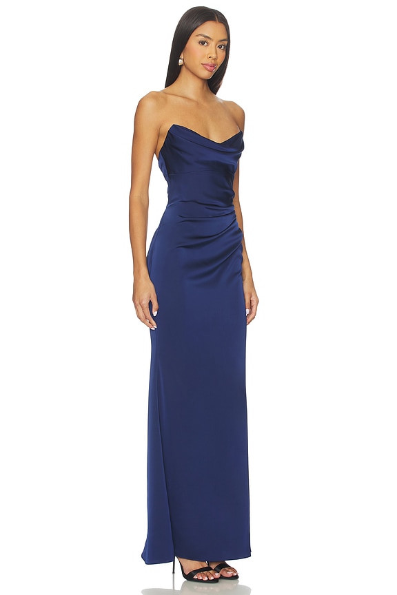 view 2 of 3 VESTIDO LARGO TAYLOR in Navy