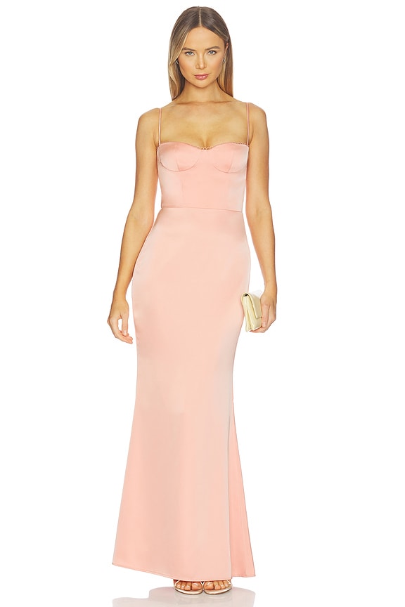 view 1 of 3 Yasmin Gown in Apricot Blush