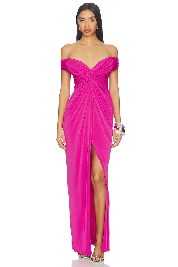 view 1 of 3 Hazel Gown in Magenta Rose