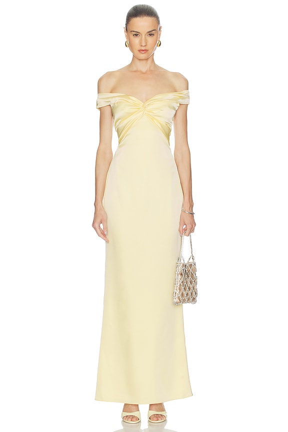 view 1 of 3 VESTIDO LIU in Butter Yellow
