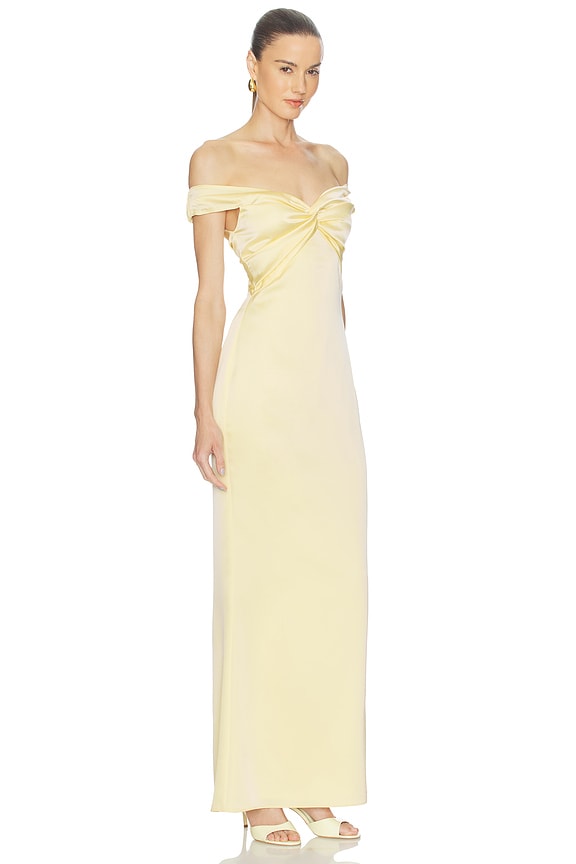 view 2 of 3 VESTIDO LIU in Butter Yellow