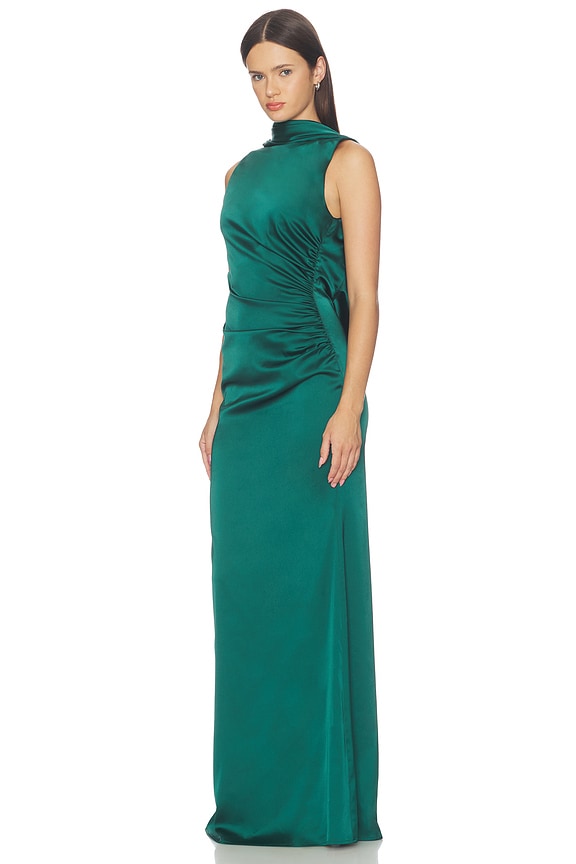 view 2 of 3 Viola Gown in Rainforest Green