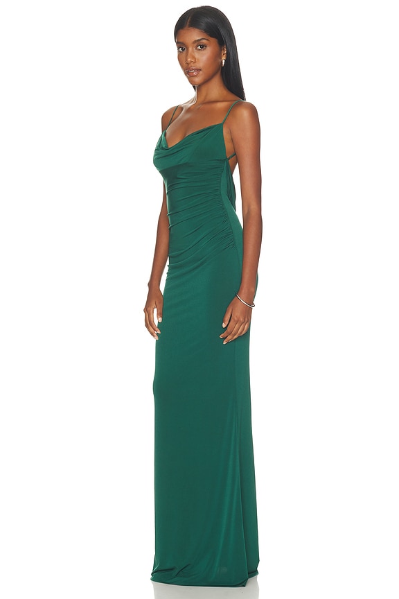 view 2 of 3 Surreal Gown in Deep Evergreen