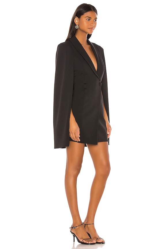 view 2 of 3 Boss Lady Mini Cape Dress in Black