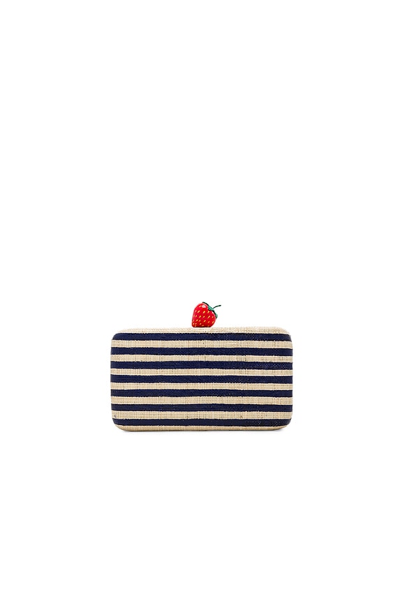 view 1 of 5 Veda Clutch in Navy Stripes