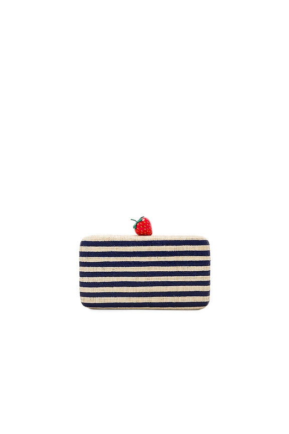 view 2 of 5 Veda Clutch in Navy Stripes