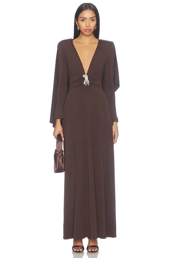 view 2 of 3 Aura Dress in Brown & Black