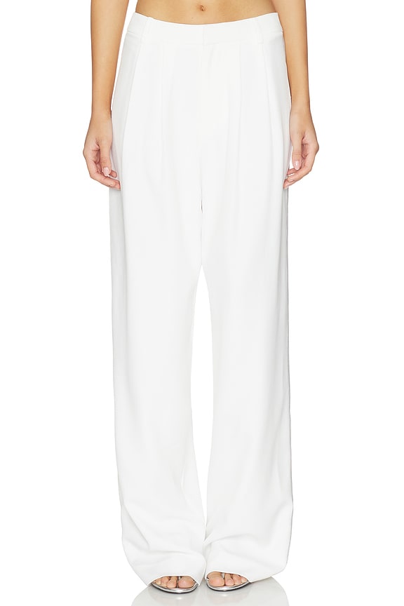 view 1 of 6 БРЮКИ WOOL COTTON PLEAT in Ivory