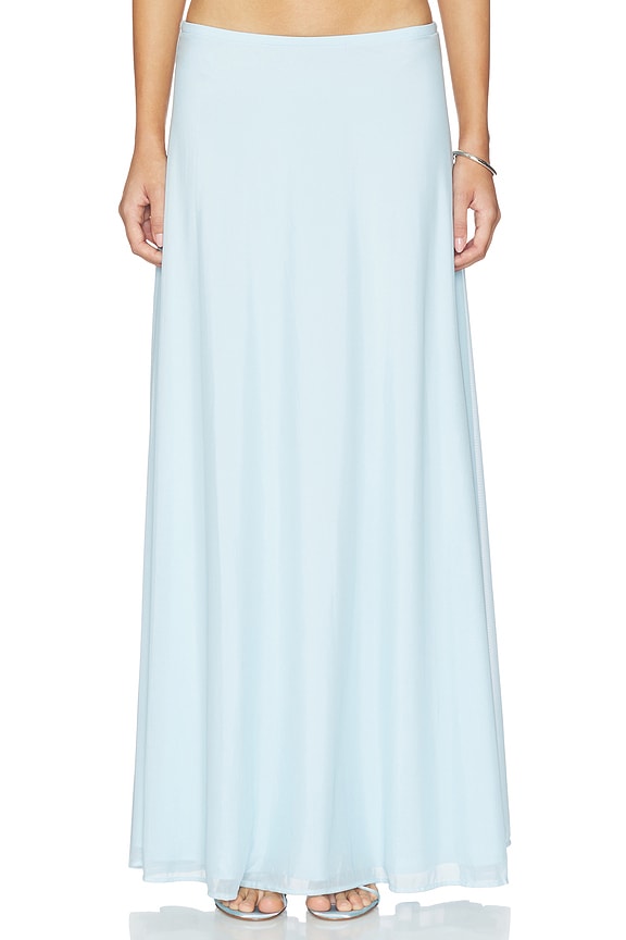 view 1 of 6 Jersey Circle Skirt in Light Blue