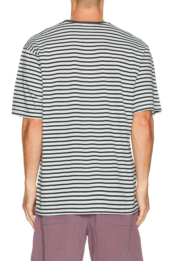 view 2 of 5 Indigo Stripe Half Tee in Light Blue