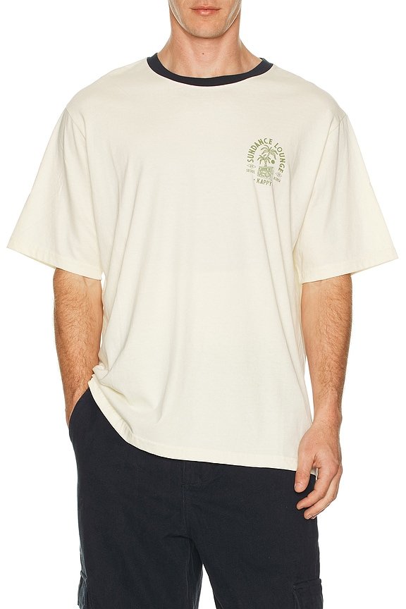 view 1 of 4 Sundance Ringer Half Tee in Cream