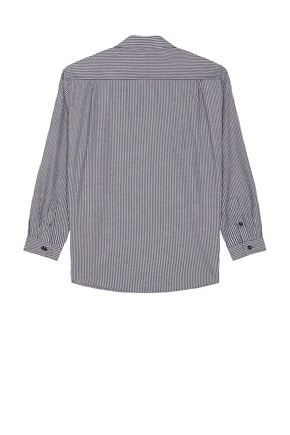 view 2 of 5 Stripe Pocket Work Shirt in Navy