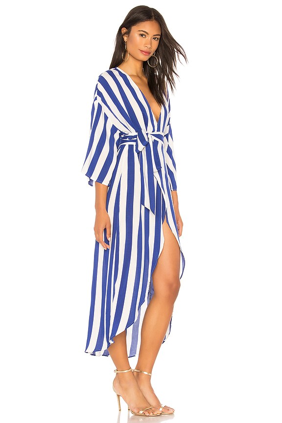 view 2 of 3 Wrap Dress in Royal Stripe