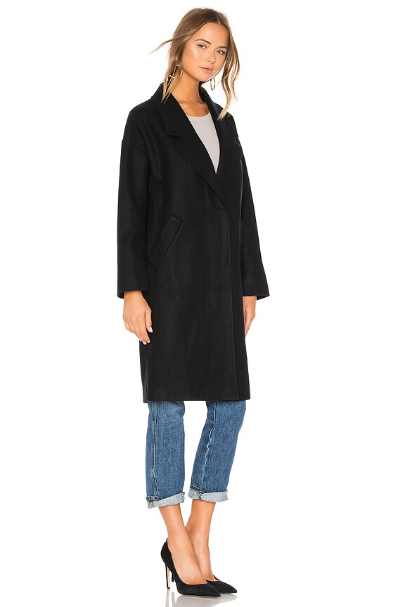 view 2 of 3 Single Breasted Long Coat in Black