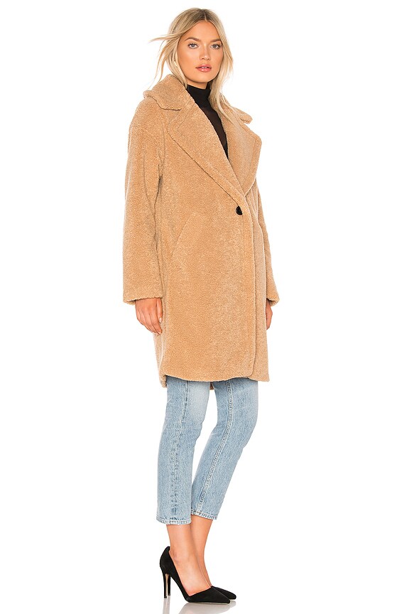 view 2 of 3 모조 가죽 코트 in Camel