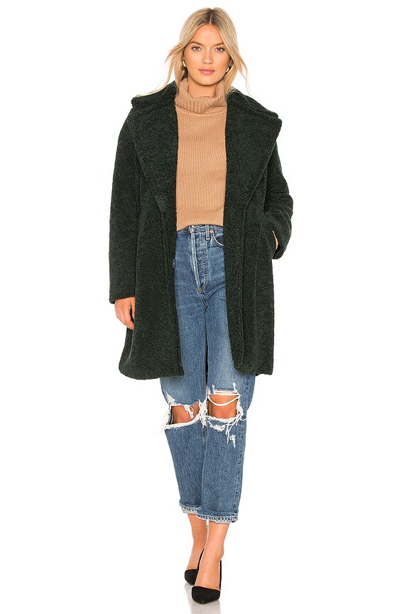 view 1 of 3 Single Breasted Teddy Coat in Jade