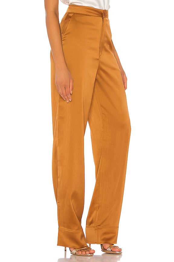 view 2 of 4 Charlie Satin Pant in Butterscotch