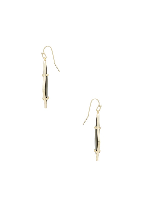 view 2 of 2 Alex Earrings in Gold Black Opaque