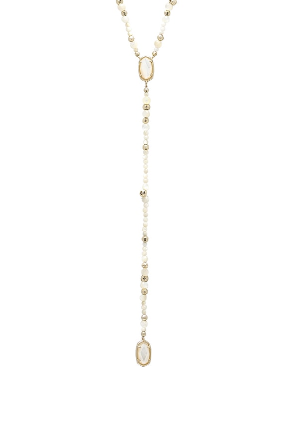 view 2 of 2 Bethany Necklace in Gold & Ivory Mother Of Pearl