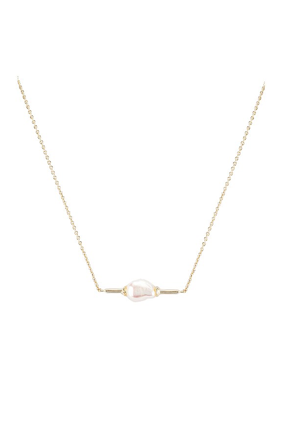 view 2 of 2 Emberly Necklace in Gold Baroque Pearl