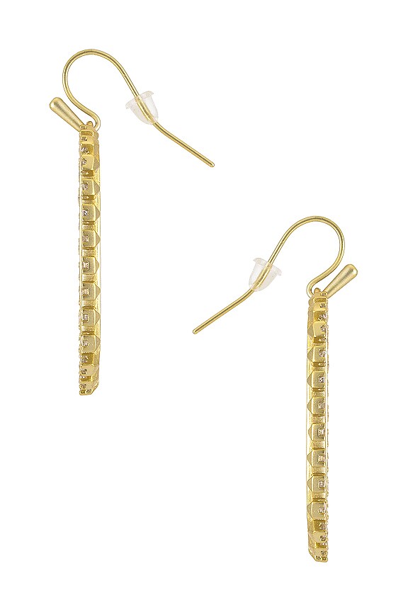 view 2 of 2 BOUCLES D'OREILLES in Gold Metal White CZ