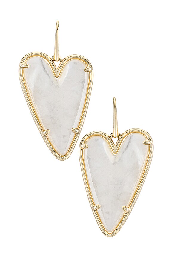 view 1 of 2 Ansley Drop Earring in Gold Ivory Mother of Pearl