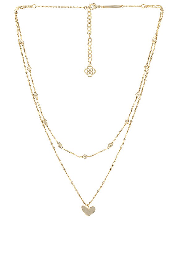 Kendra Scott Ari Heart Multi Strand Necklace in Gold Metal REVOLVE