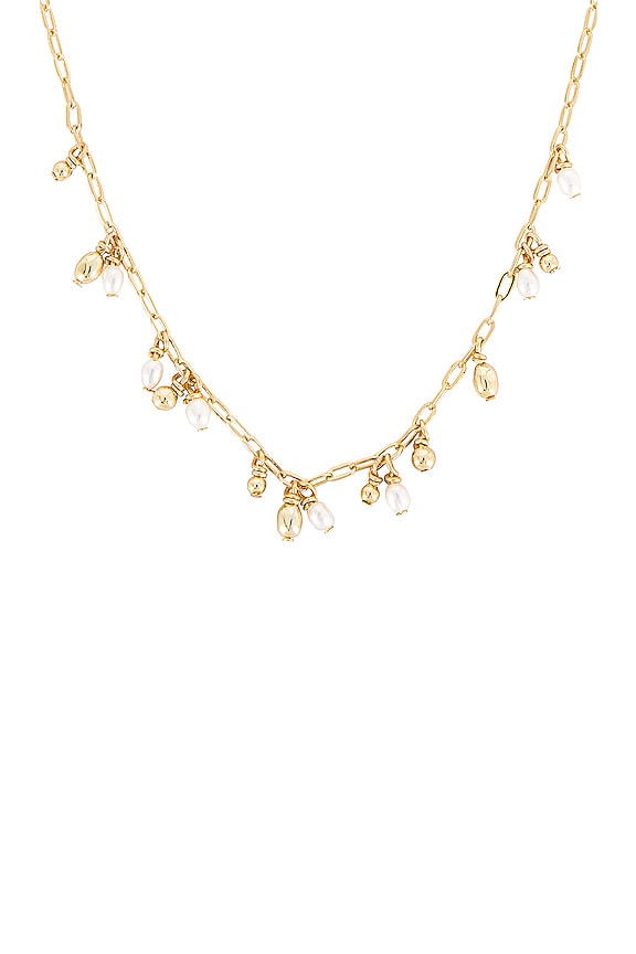 view 2 of 2 Mollie Choker Necklace in Gold & White Pearl