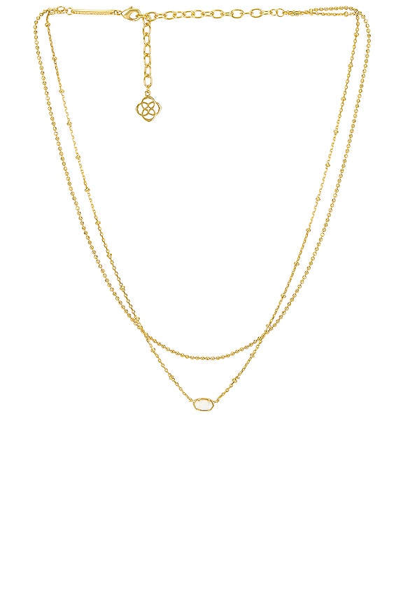 Kendra Scott Emilie Multi Strand Necklace in Gold & White Opal | REVOLVE