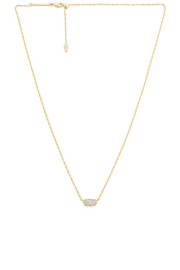 view 1 of 2 Grayson Crystal Pendant Necklace in Gold & White