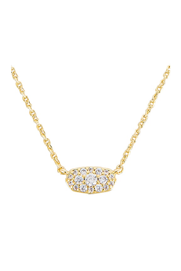 view 2 of 2 Grayson Crystal Pendant Necklace in Gold & White