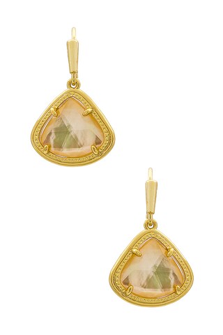 Orecchini Kendra Scott Alex Abalone - Conchiglia E Tono Oro - Nuovi Con Etichette