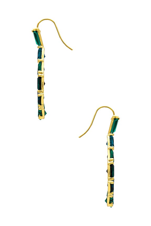view 2 of 2 BLAIR 귀걸이 in Gold Emerald Mix