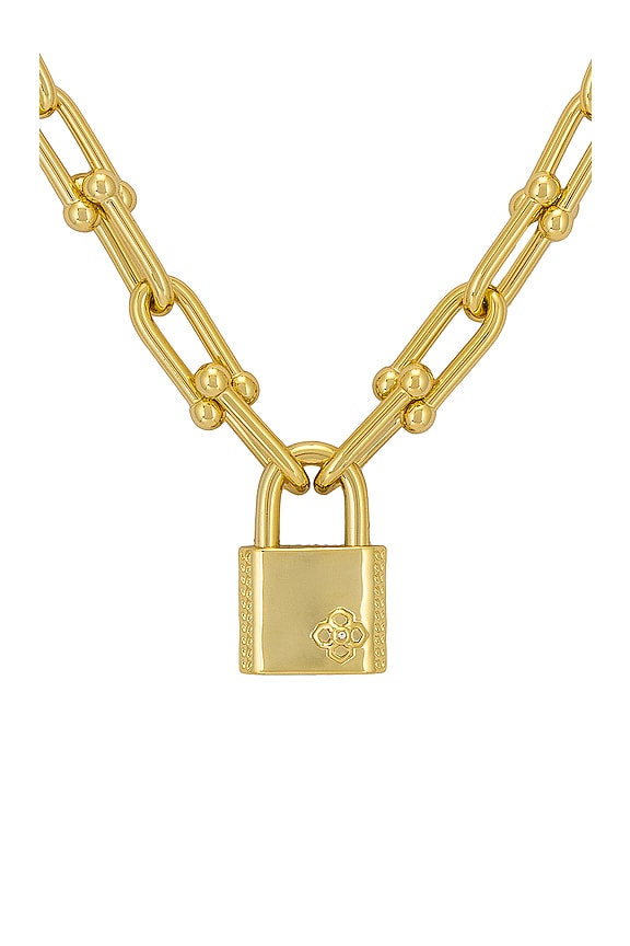 view 2 of 2 Jess Lock Chain Necklace in Gold