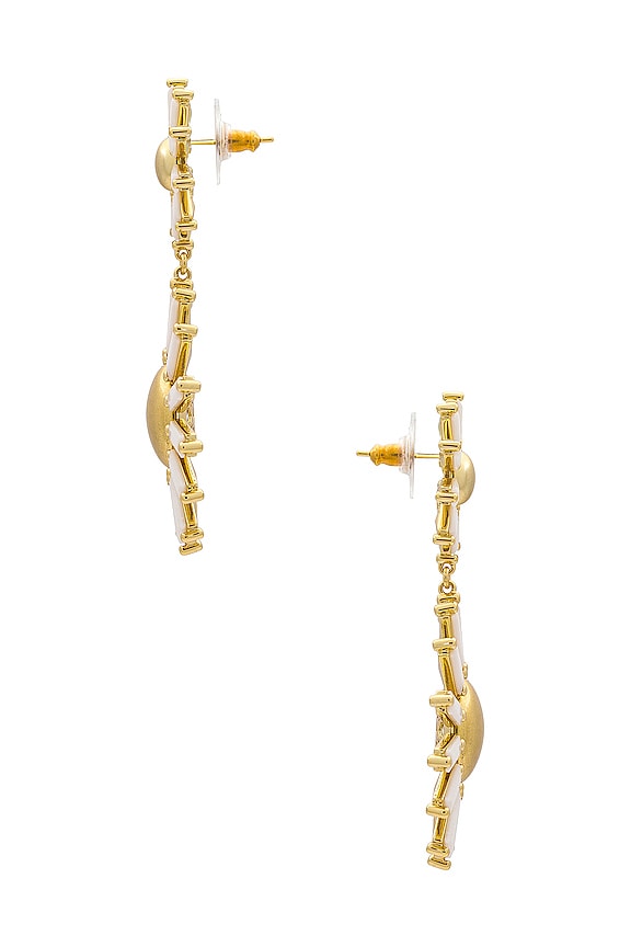 view 2 of 2 MADISON DAISY 귀걸이 in White Opaque