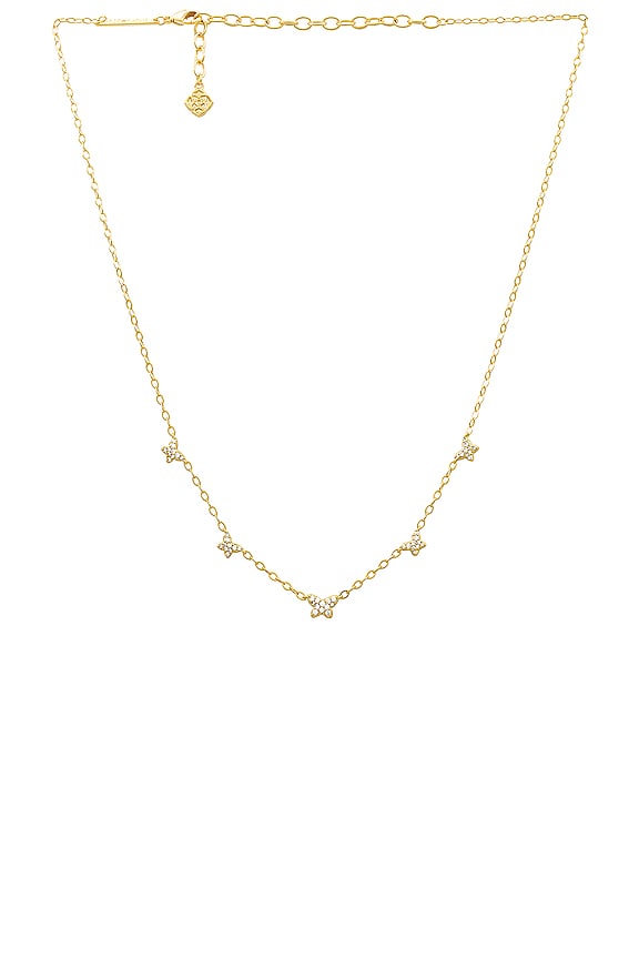 Kendra Scott Lillia Crystal Strand Necklace in Gold & White Crystal ...