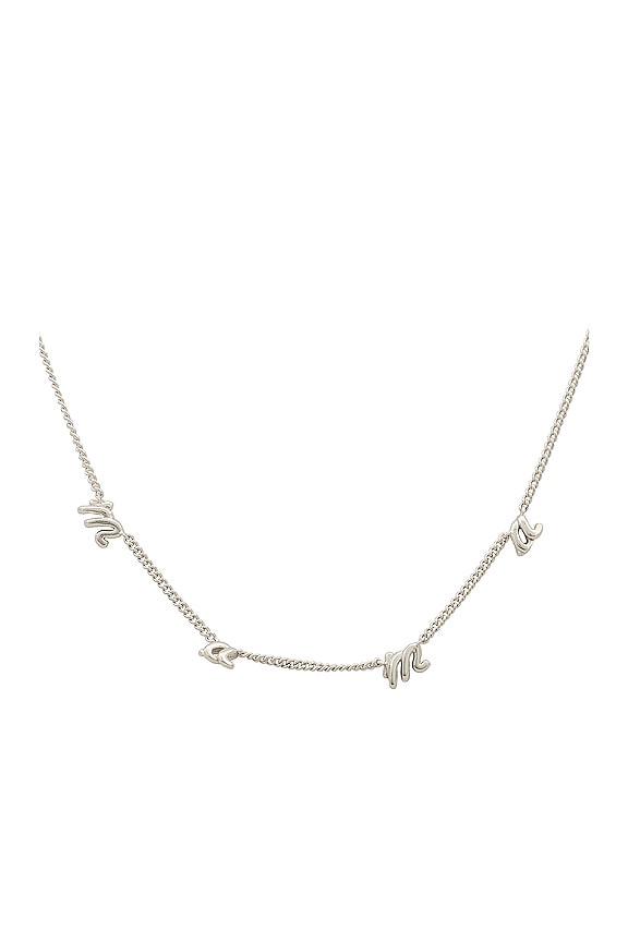 view 2 of 2 Mama Script Strand Necklace in Silver