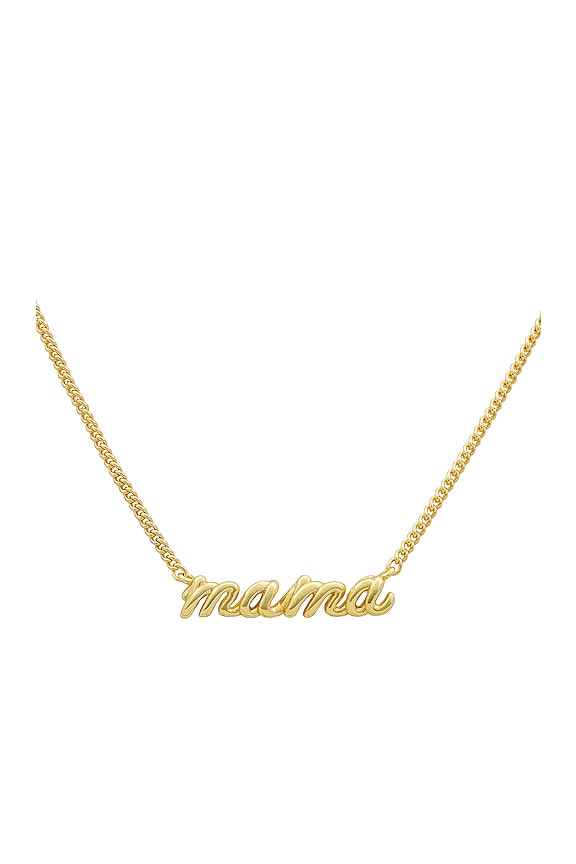 view 2 of 2 Mama Script Pendant Necklace in Gold