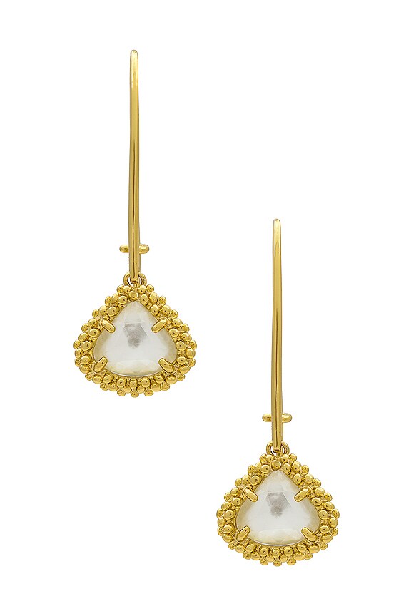 view 2 of 3 PENDIENTES LARGOS KENDALL in Ivory Mother Of Pearl