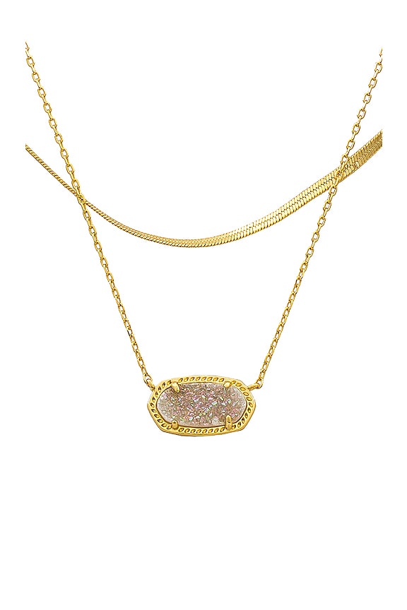 view 2 of 2 МНОГОСЛОЙНОЕ ОЖЕРЕЛЬЕ ELISA in Gold