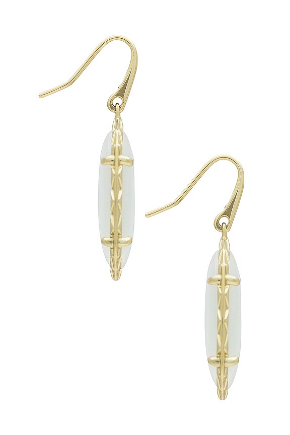 view 2 of 3 BOUCLES D'OREILLES PENDANTES DAPHNE in Gold & Ivory Mother Of Pearl