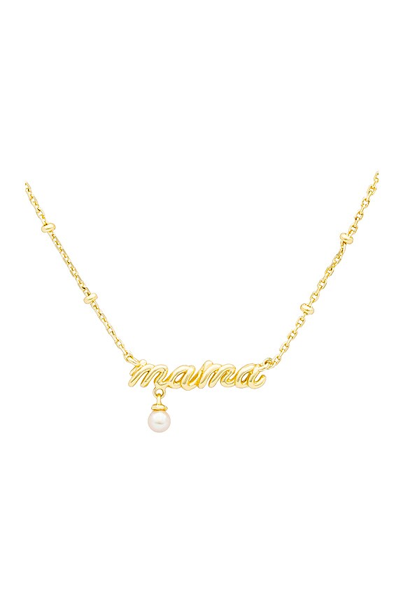 view 2 of 2 Mama Script Pendant Necklace in Gold