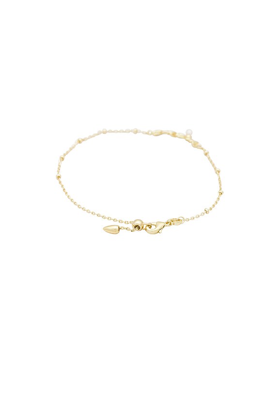 view 2 of 2 БРАСЛЕТ-ЦЕПОЧКА MAMA SCRIPT in Gold & White Pearl